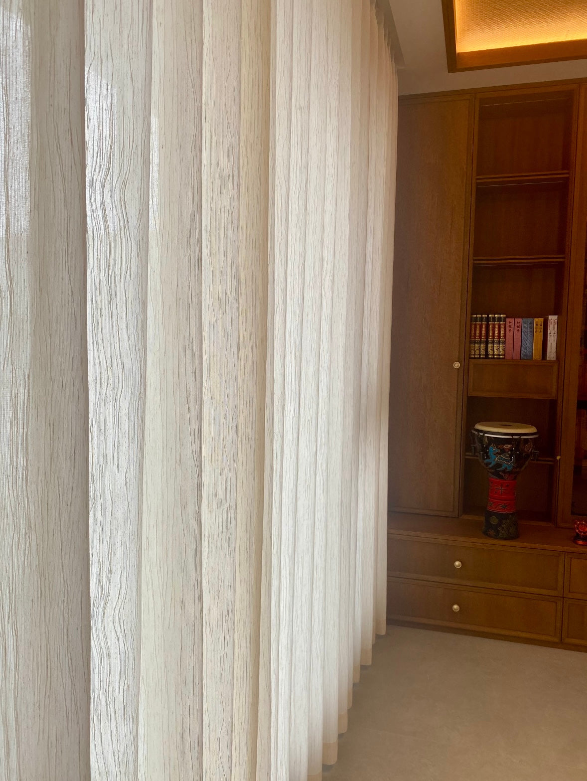 Pinch Pleated Linen Drapes, Cream Semi Sheer Light Filtering Curtains 2 Pack