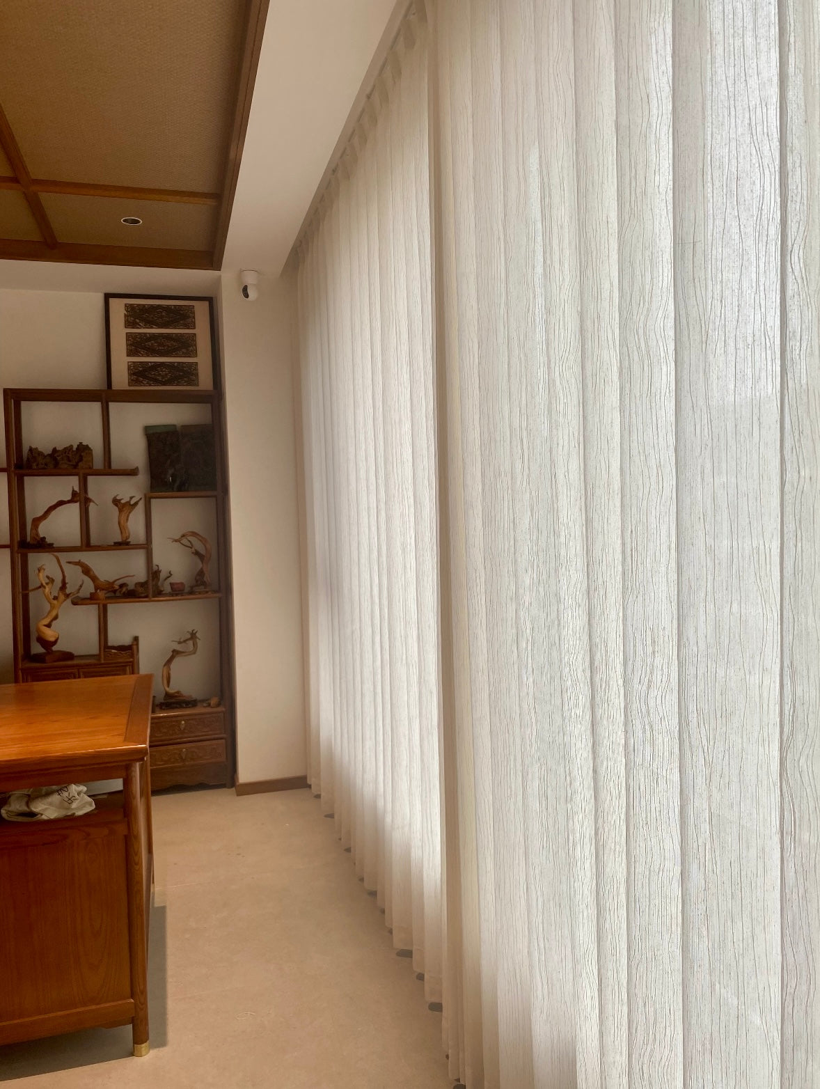 Pinch Pleated Linen Drapes, Cream Semi Sheer Light Filtering Curtains 2 Pack
